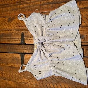 Light Blue Eyelet Crop Top size small